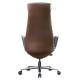 Кресло HAWASAN (ХАВАСАН) PREMIUM EX-820, синхромеханизм, слайдер, экокожа, белое/коричневое, 533237. Фото товара с разных ракурсов.