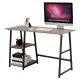 Стол на металлокаркасе BRABIX LOFT CD-006, 1200х500х730 мм, 2 полки, цвет морёный дуб, 641224. Фото товара с разных ракурсов.
