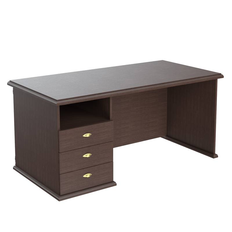Стол руководителя однотумбовый RDT 168(L) Венге Магия 1600х800х750 главное фото